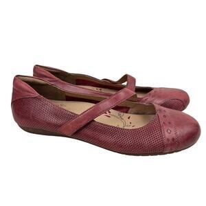 Taos Scamp Red Leather Flats